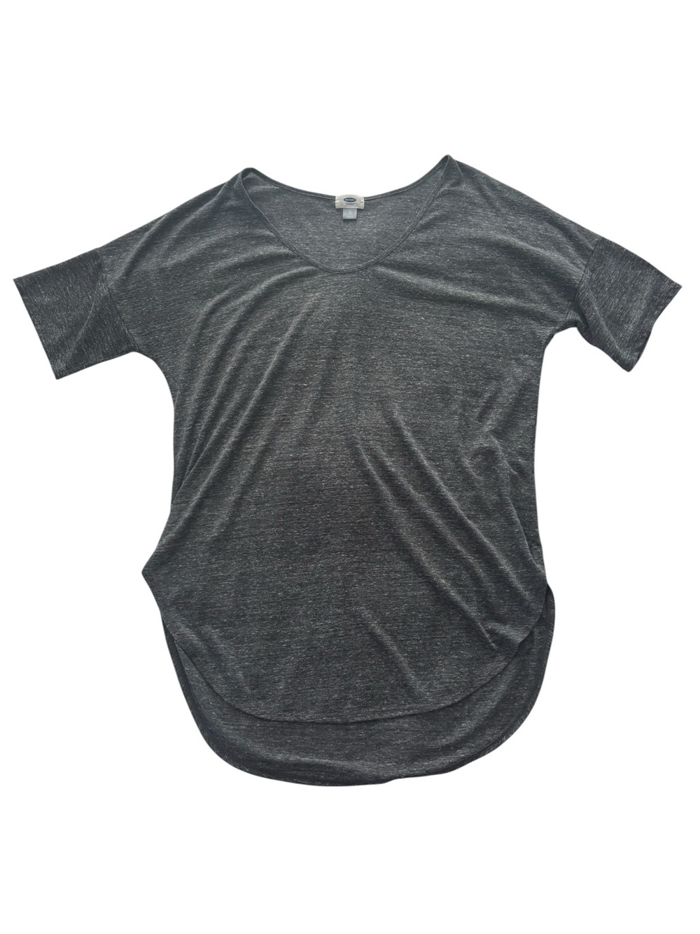 Old Navy Women's Short Sleeve V-Neck Tee - Charcoal Heather